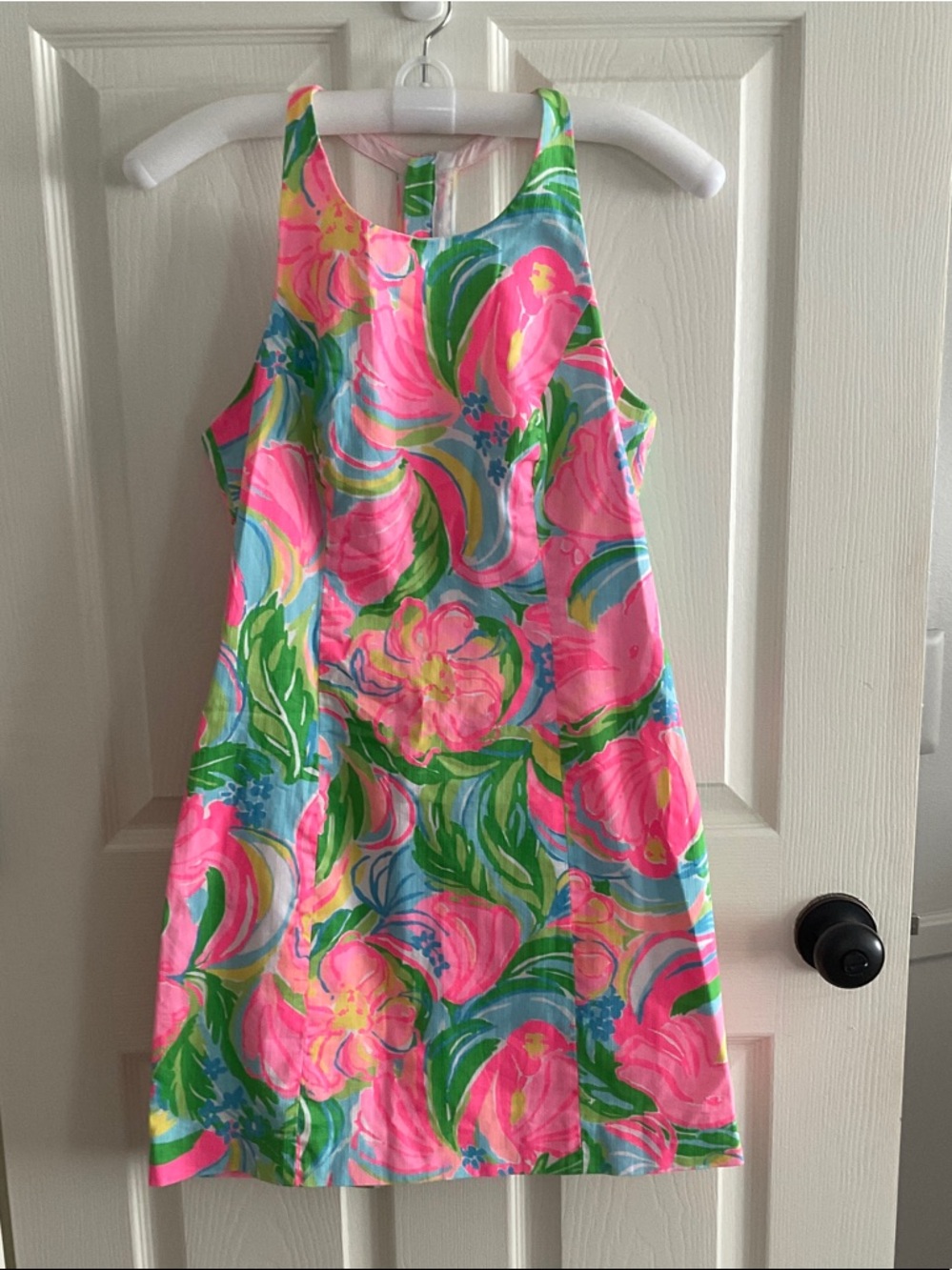 Lilly Pulitzer Pink, Green & Blue Floral Tank Mini Dress